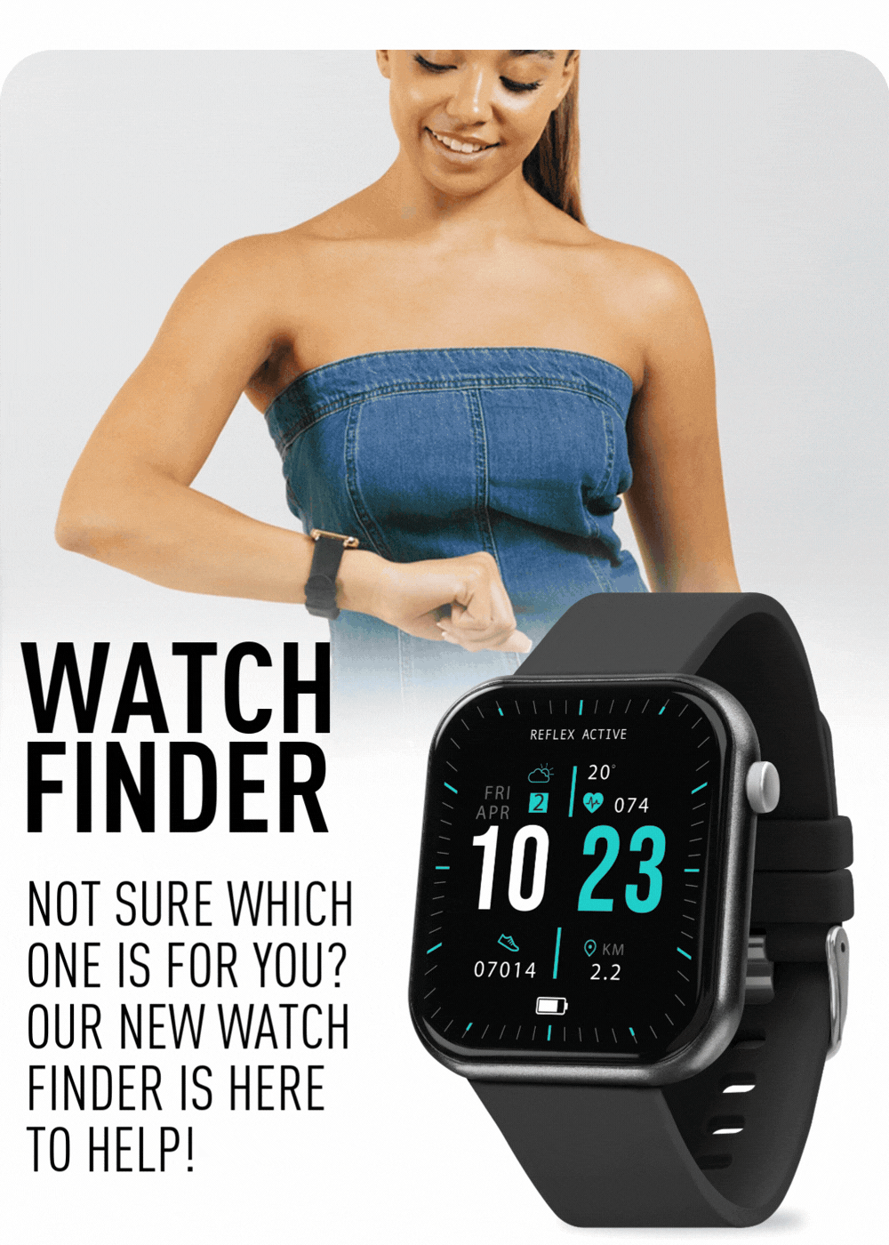 Reflex Active Which Watch guide showing smartwatch comparison