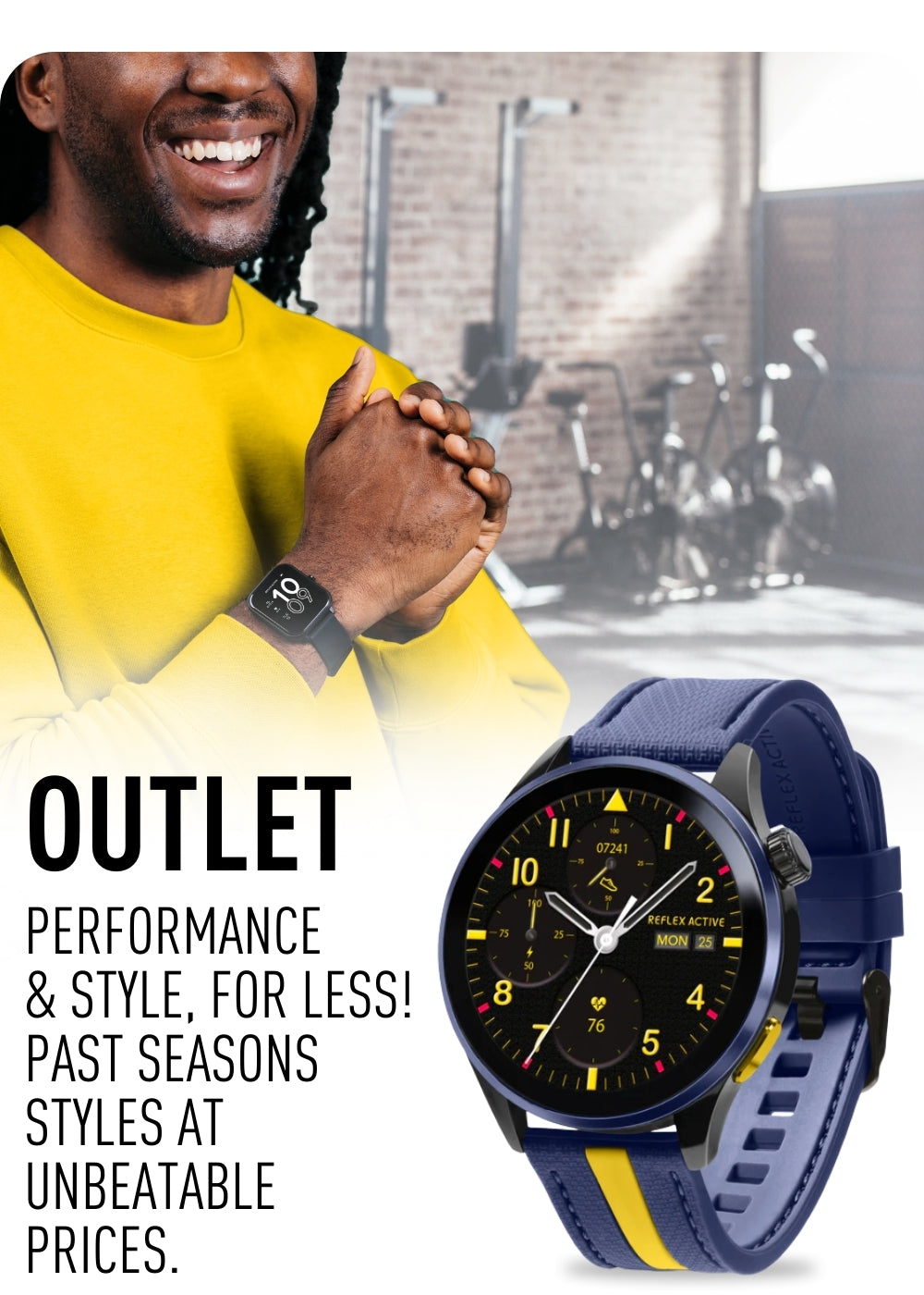 Reflex Active smartwatch range displayed together