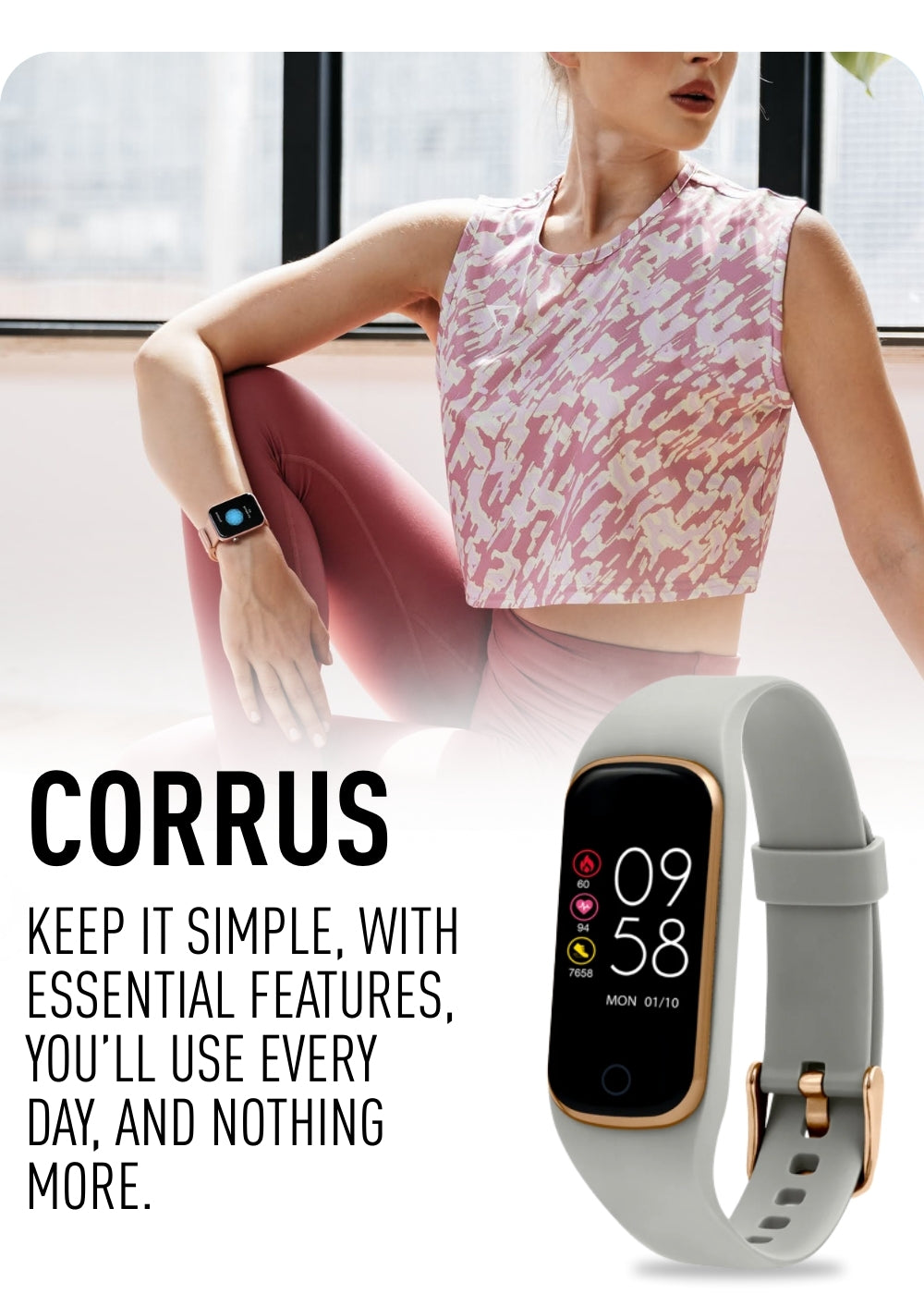 Reflex Active Corrus smartwatch with metal finish